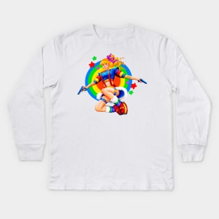 Rainbow Brite tomb raider Kids Long Sleeve T-Shirt